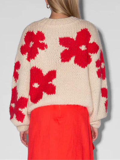 All-rounder Round Neck Floral Sweater