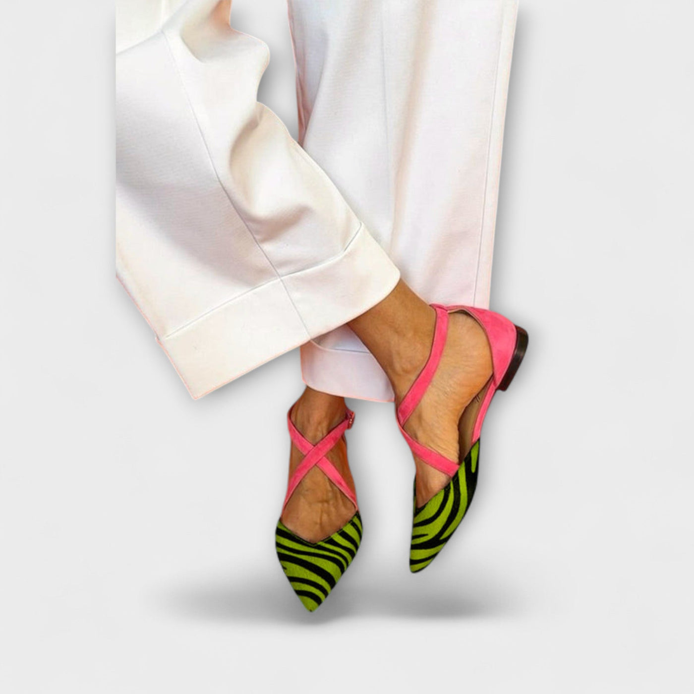 Zarella – Zebra Ballerinas in Pink Power