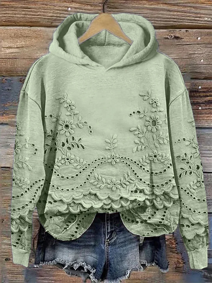 Eastwood and Bloom™ | Amelie – Floral Textured Hoodie