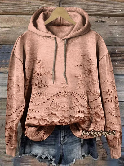 Eastwood and Bloom™ | Amelie – Floral Textured Hoodie