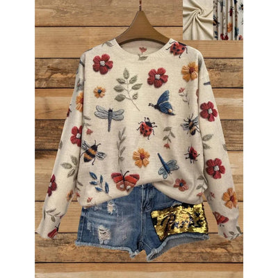 Flor™ - Playful Garden Long Sleeve Shirt