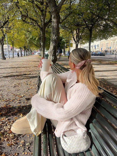 Casual Style Loose Solid Color Long Sleeve Cardigan