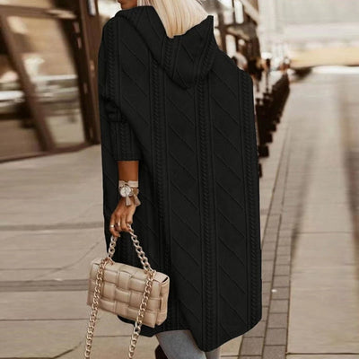 Cytheria – Long-Sleeve Cardigan with Cable Knit and Hood