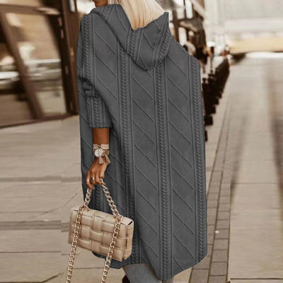 Cytheria – Long-Sleeve Cardigan with Cable Knit and Hood